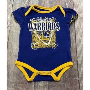 NBA Golden State Warriors Basketball Baby Girl Onesie Bodysuit Outfit, Newborn